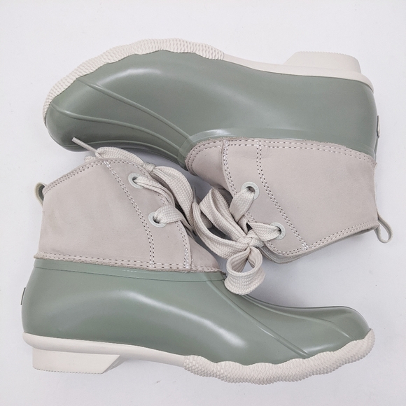 Sperry Shoes | Sperry New Saltwater Nubuck Duck Boots Pink Gray | Poshmark